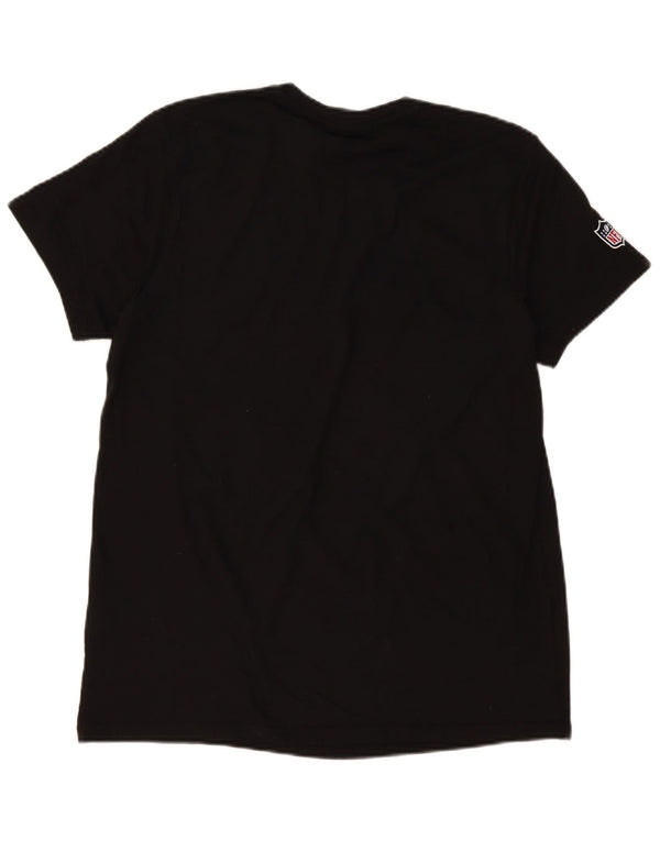 Camiseta gráfica masculina da NFL Top médio algodão preto