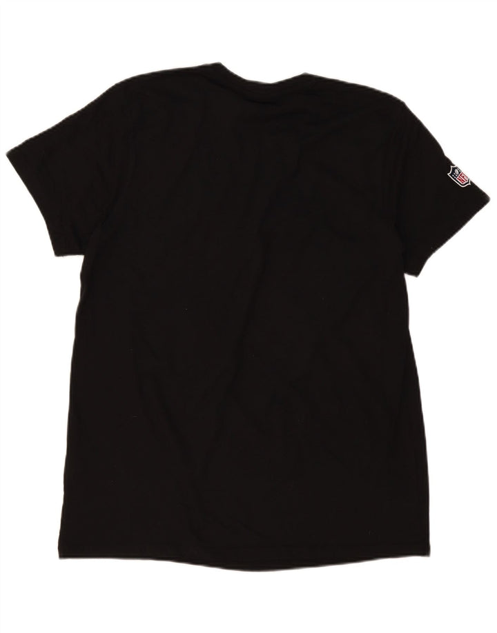 Camiseta gráfica masculina da NFL Top médio algodão preto