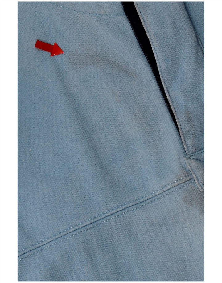 Crew Clothing Mens Zip Neck Moletom Jumper Médio Algodão Azul