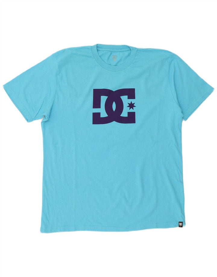 Camiseta gráfica masculina DC Top XL algodão azul