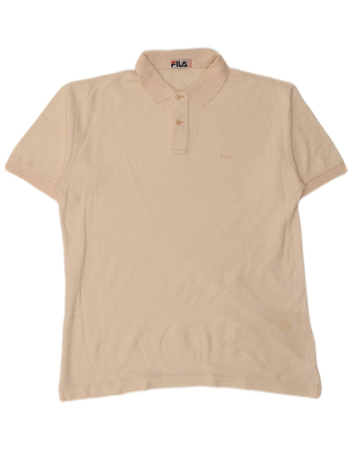 Camisa polo masculina FILA IT 52 grande algodão rosa