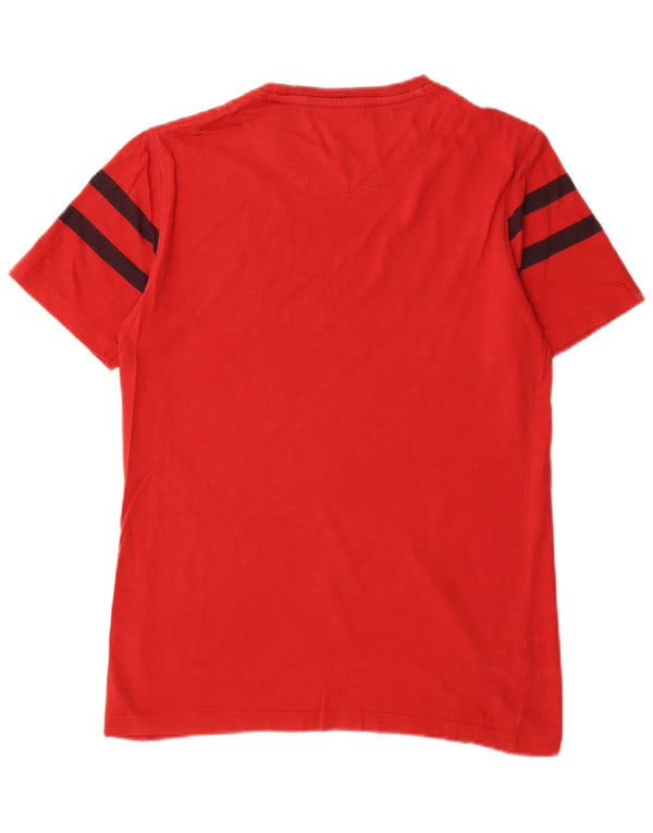 Camiseta gráfica masculina Harmont & Blaine Top pequeno bloco colorido vermelho