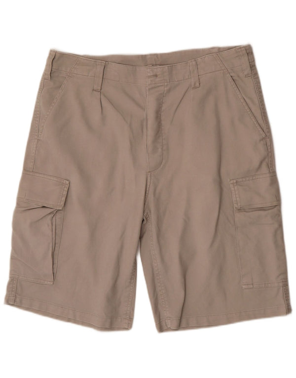 Shorts cargo masculino vintage 2XL W38 algodão cinza