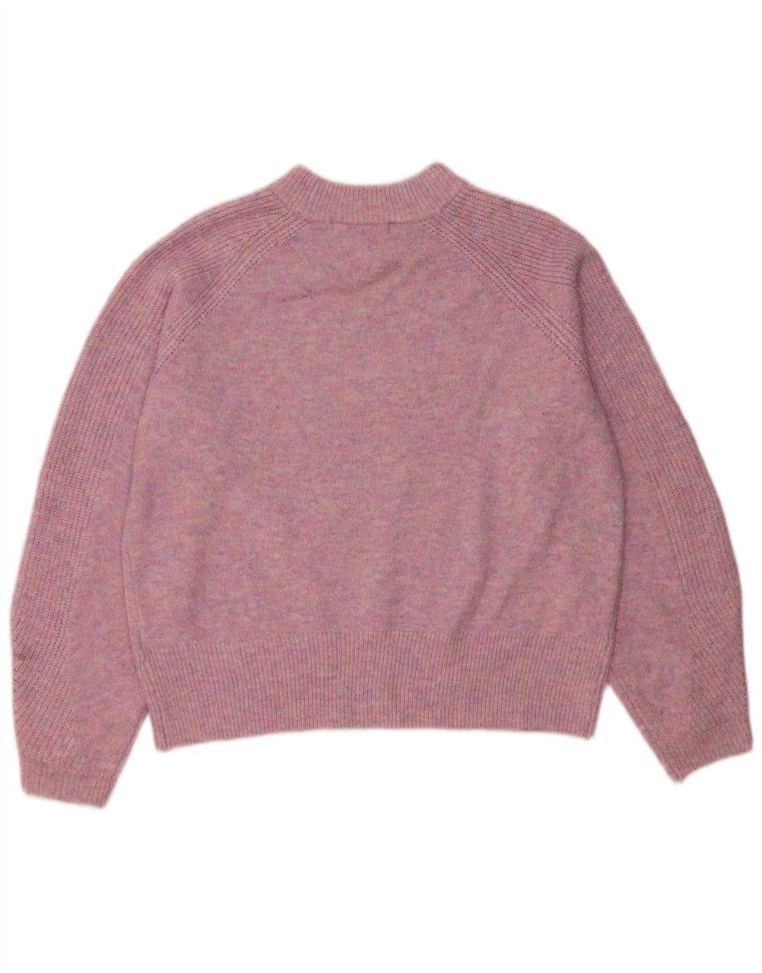 Suéter feminino Marks & Spencer com gola redonda Reino Unido 14 acrílico rosa médio