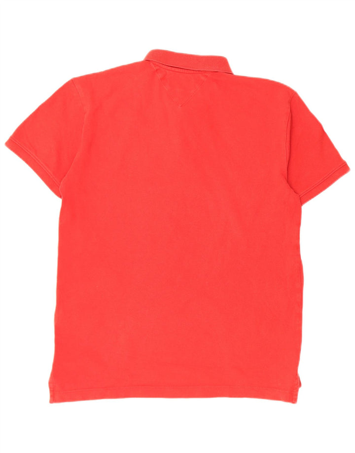 Camisa polo masculina Tommy Hilfiger médio algodão vermelho