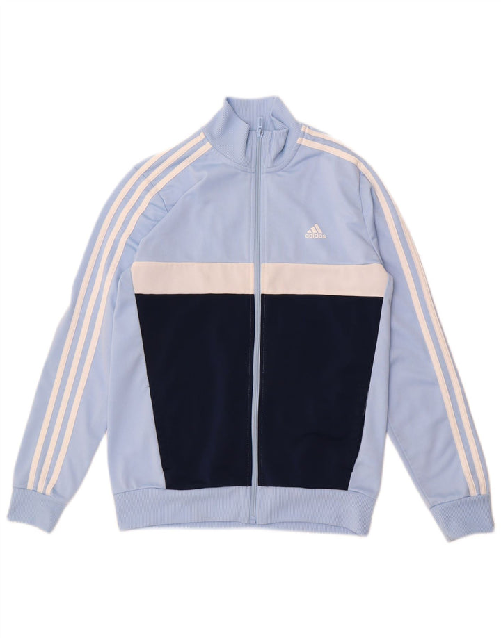 Jaqueta Adidas Meninos Treino Top 13-14 Anos Azul Colorblock Poliéster