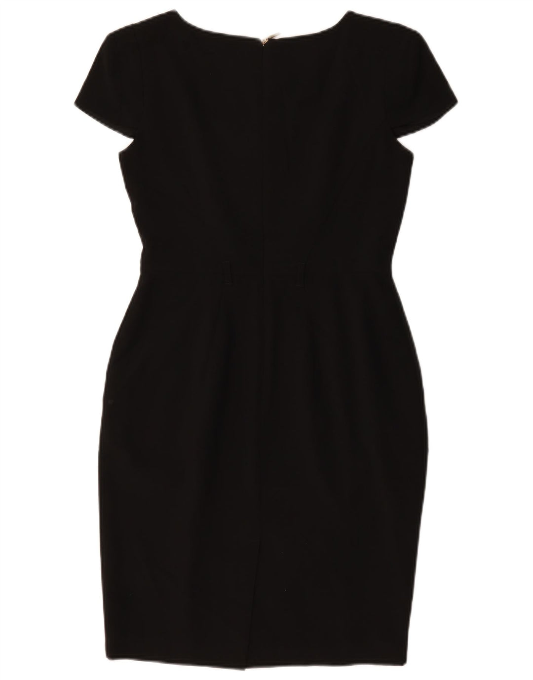 Vestido feminino Marks & Spencer com bainha pequena Reino Unido 8 pequeno poliéster preto