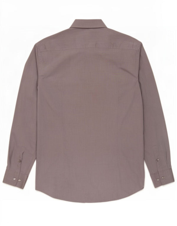 Camisa masculina Hugo Boss Slim Fit tamanho 41 grande algodão cinza