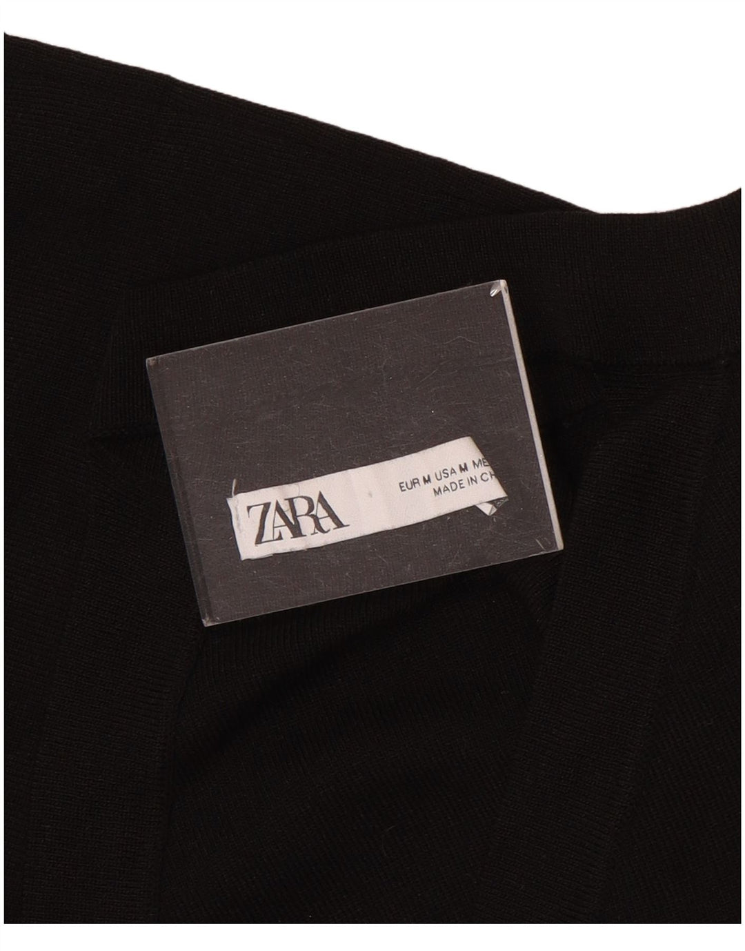 Vestido bodycon feminino de um ombro Zara Reino Unido 12 médio preto