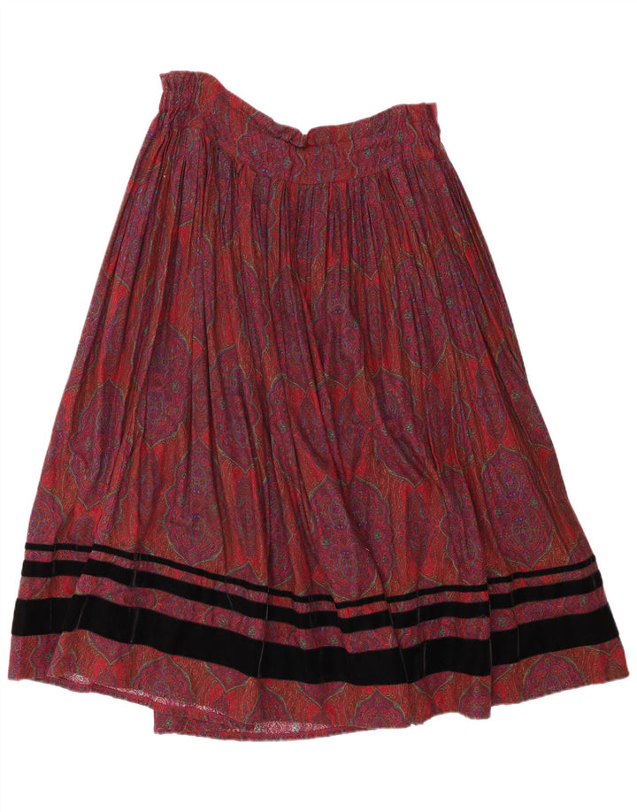 Saia larga feminina Emmanuel Schvili IT 44 médio W38 Borgonha Paisley