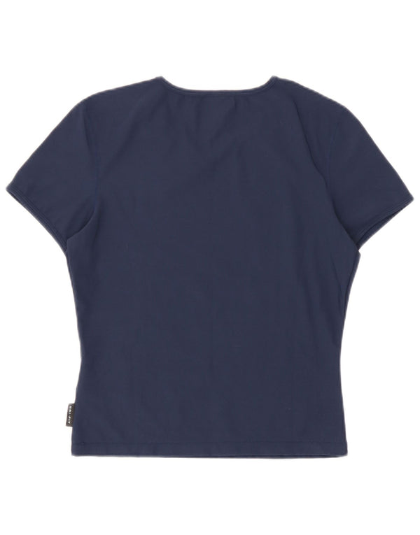 Camiseta feminina Nike Dri Fit Top UK 10/12 Médio Azul Marinho Poliéster