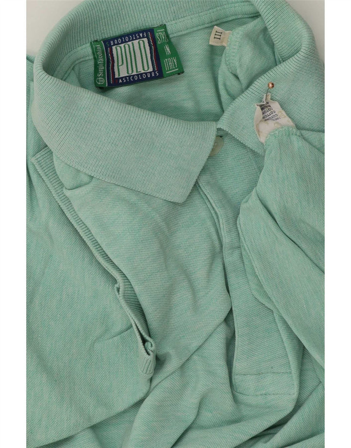Camisa polo masculina Sergio Tacchini algodão manchado verde médio