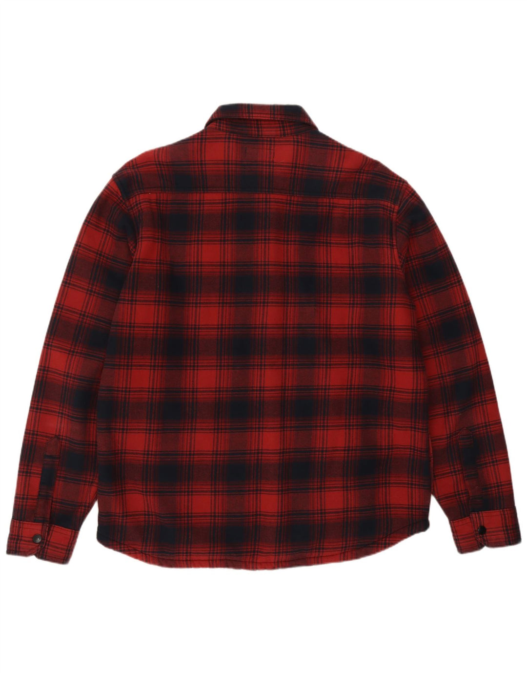 Camisa masculina de flanela lenhador Marks & Spencer grande algodão xadrez vermelho