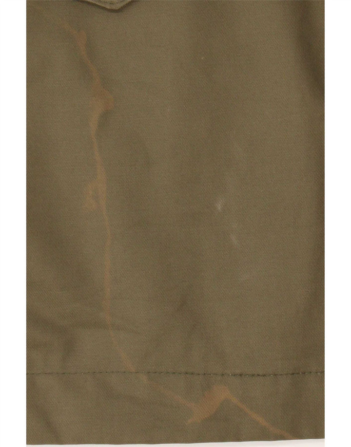 Sobretudo militar masculino vintage IT 50 algodão cáqui grande
