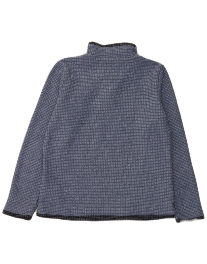 Jumper de lã feminino Weird Fish com zíper e pescoço Reino Unido 14 poliéster azul grande