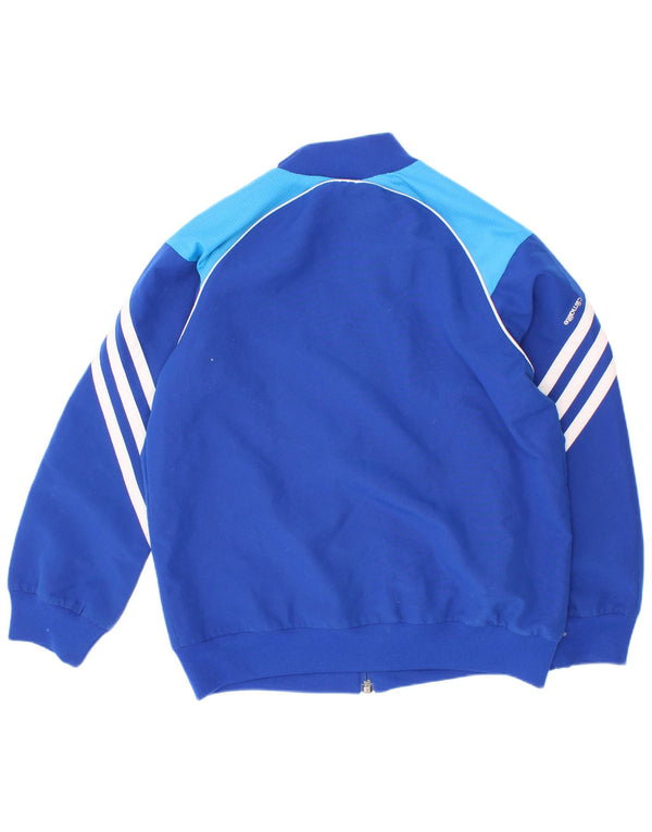 Jaqueta Adidas Meninos Treino Top 7-8 Anos Azul Colorblock Poliéster