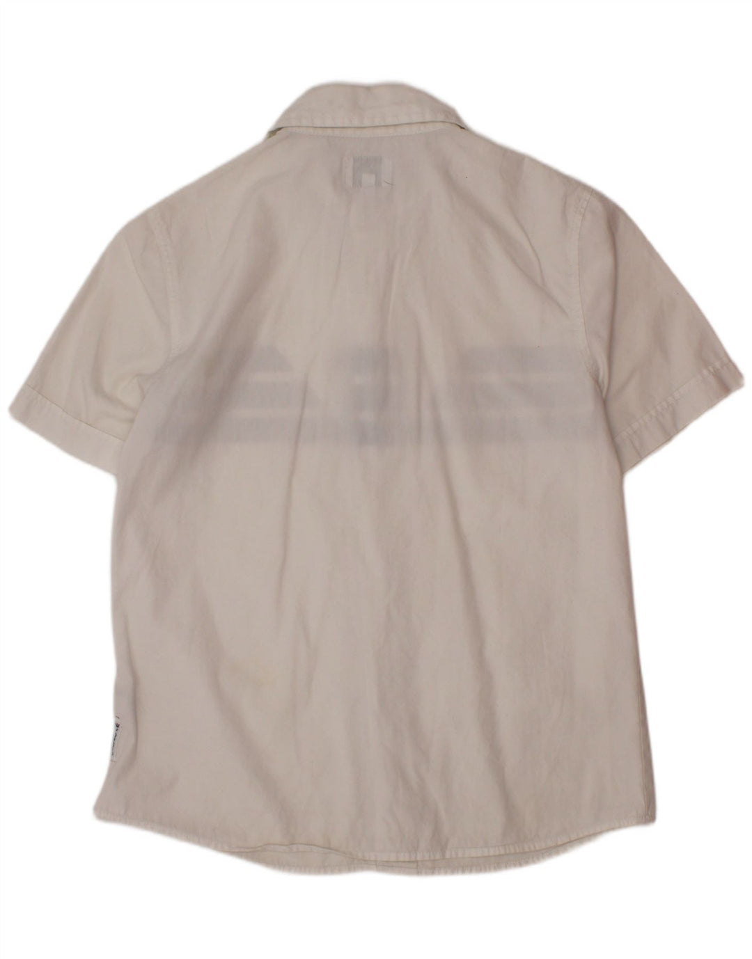 Camisa gráfica Armani Junior Boys de manga curta 9-10 anos listrada branca