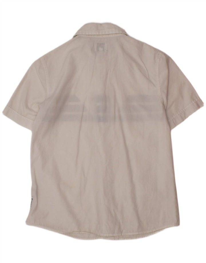 Camisa gráfica Armani Junior Boys de manga curta 9-10 anos listrada branca