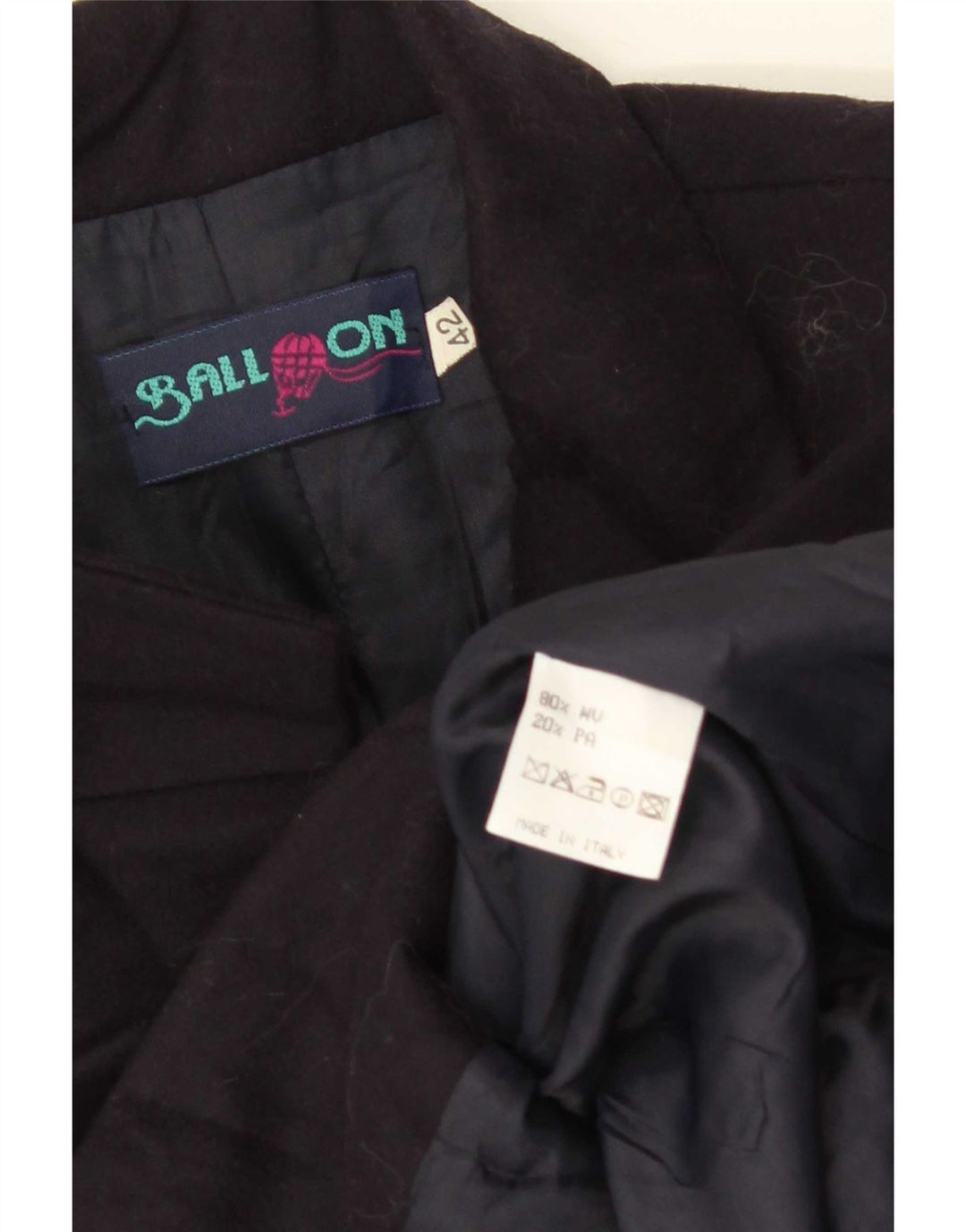 Jaqueta blazer feminina Ball On com 3 botões IT 42 lã virgem azul marinho médio