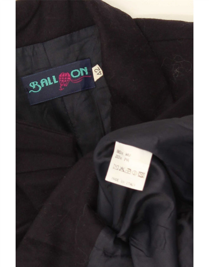 Jaqueta blazer feminina Ball On com 3 botões IT 42 lã virgem azul marinho médio