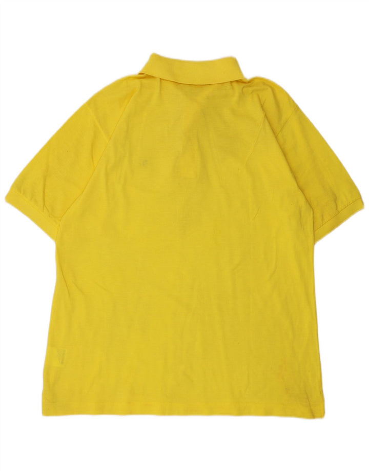 SERGIO TACCHINI Polo masculino IT 52 grande algodão amarelo