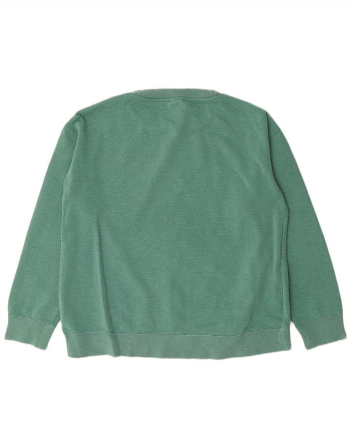 Adidas Womens Sweatshirt Jumper UK 8 Pequeno Verde Algodão