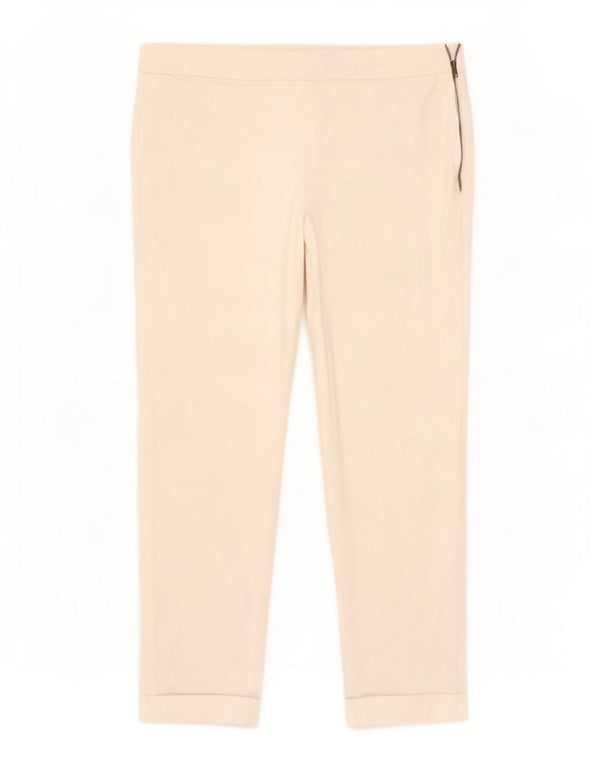 Zara Calça Feminina Slim Cropped Reino Unido 14 Médio W30 L25 Branco