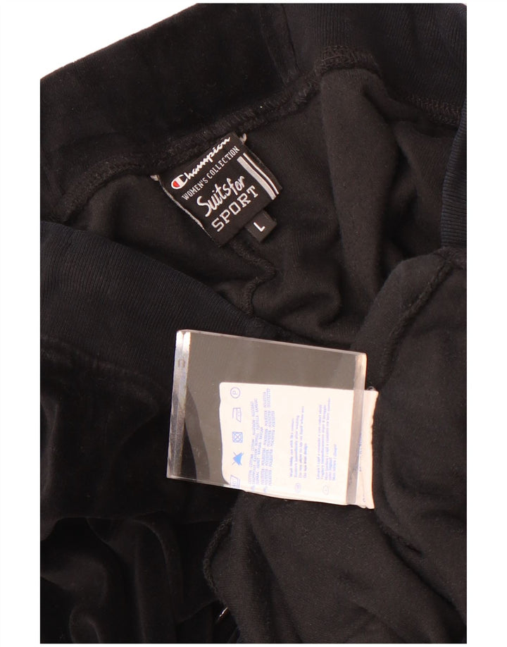 Fato de treino feminino Champion Velvet Full UK 16 grande algodão preto