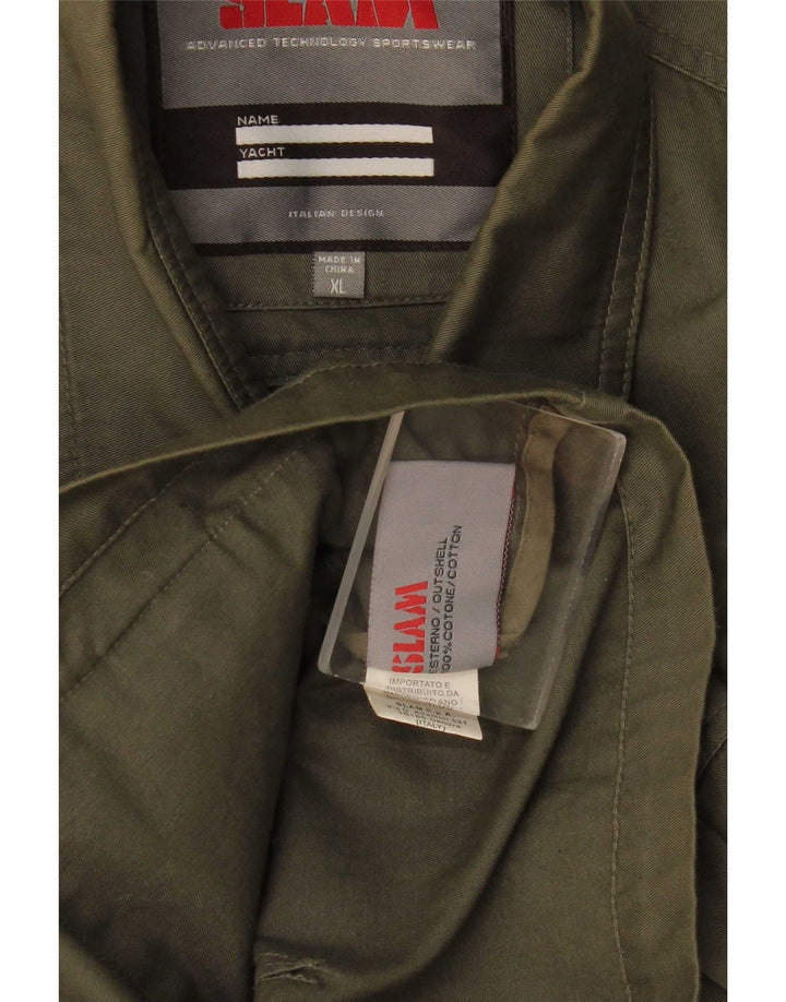 Slam Womens Utility Jacket UK 18 XL Khaki Cotton