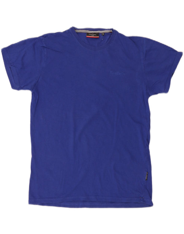 Pierre Cardin Mens Camiseta Top Médio Algodão Azul
