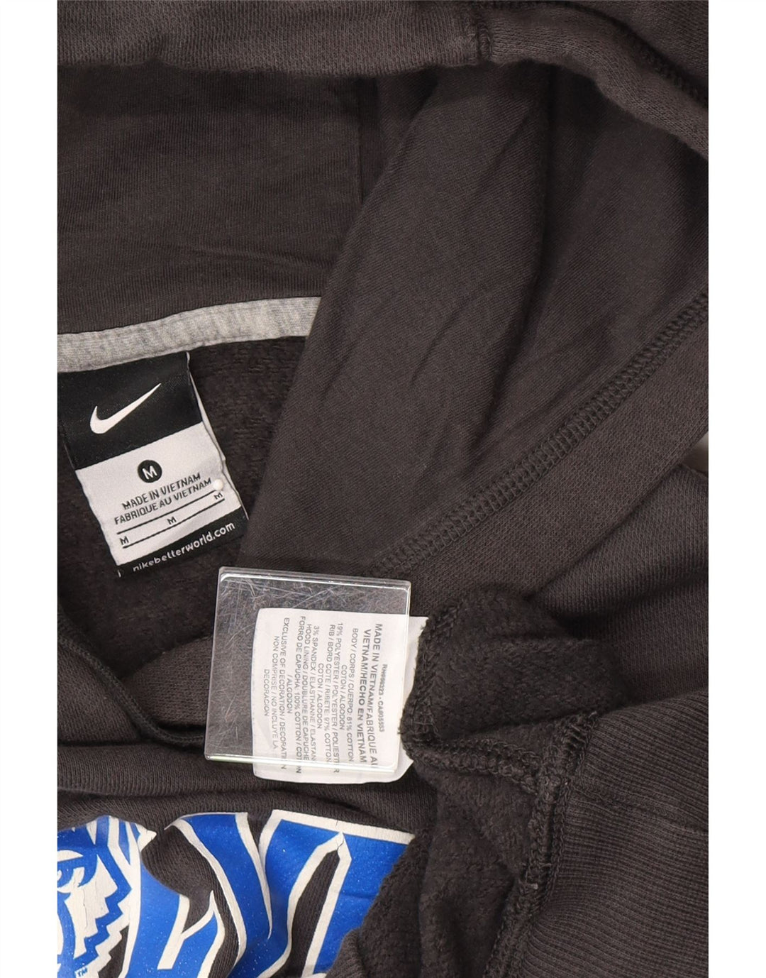 NIKE Mens Timberwolves Graphic Hoodie Jumper Medium Grey Cotton Vintage Nike and Second-Hand Nike from Messina Hembry 