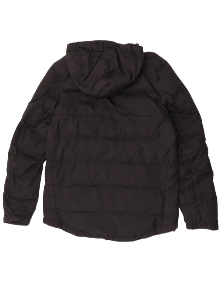 Jaqueta acolchoada com capuz masculina Nike UK 38 poliéster preto médio