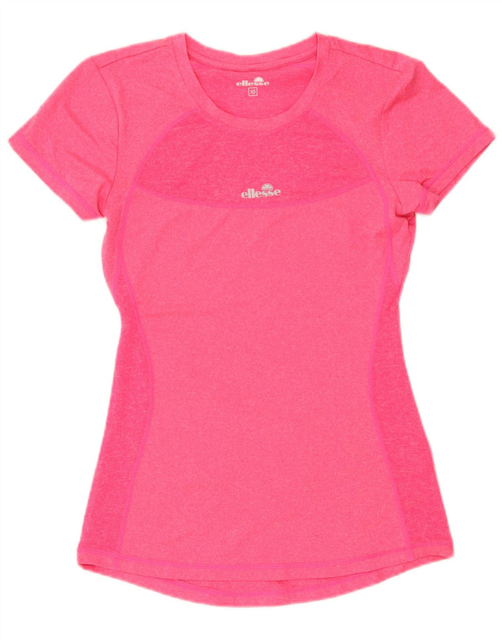 Ellesse Camiseta Feminina Top UK 10 Pequena Rosa Poliéster