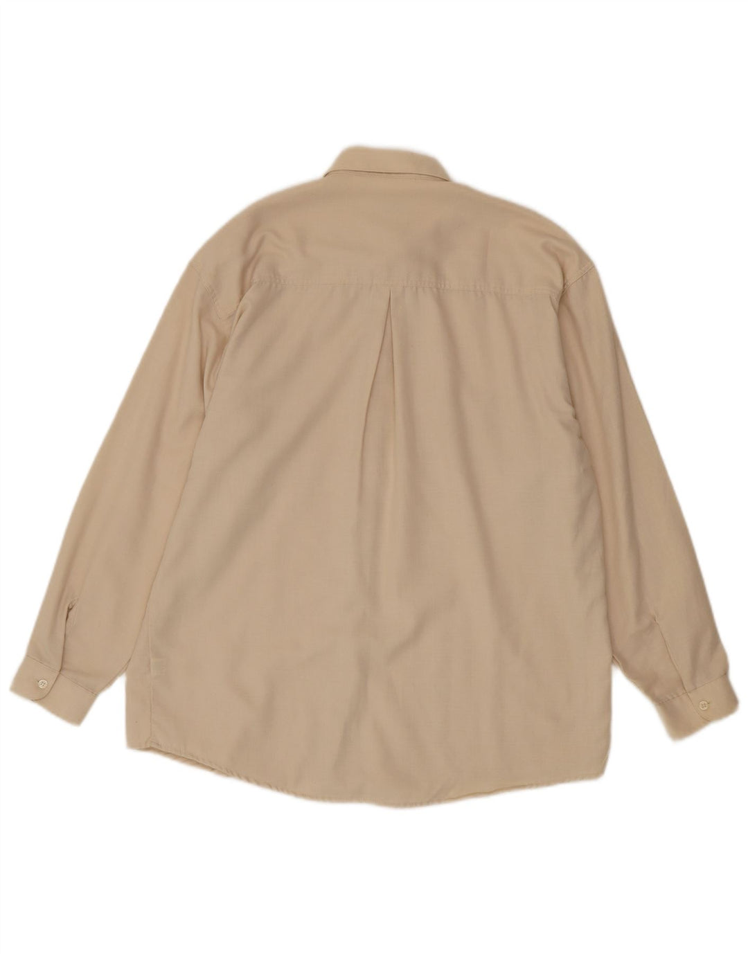 Camisa feminina vintage UK 14 poliéster branco médio