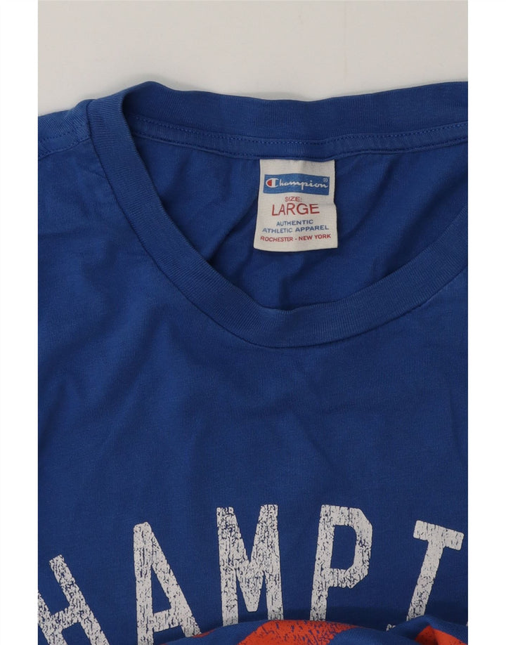 Camiseta masculina gráfica CHAMPION grande azul