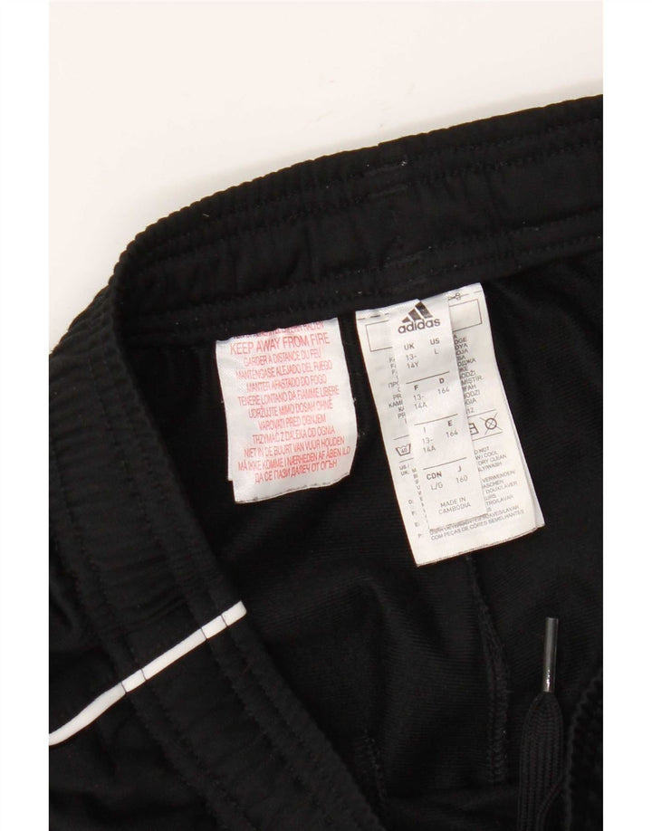 Adidas meninos calças de treino joggers 13-14 anos preto poliéster