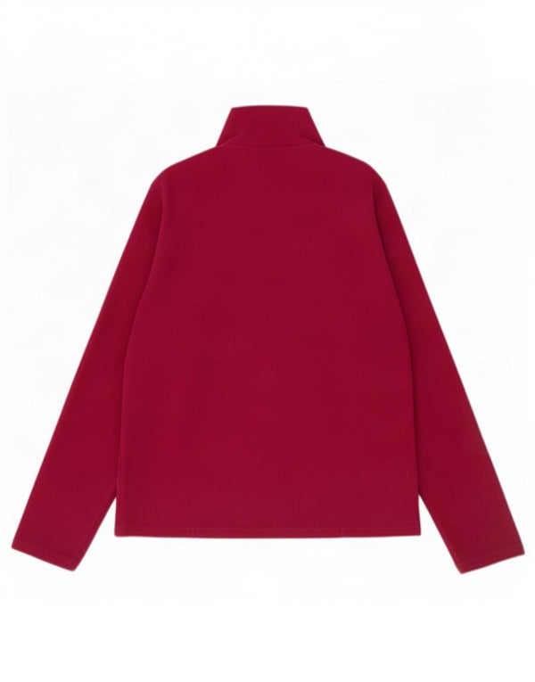 Suéter de lã feminino The North Face com zíper e gola UK 14 poliéster rosa médio