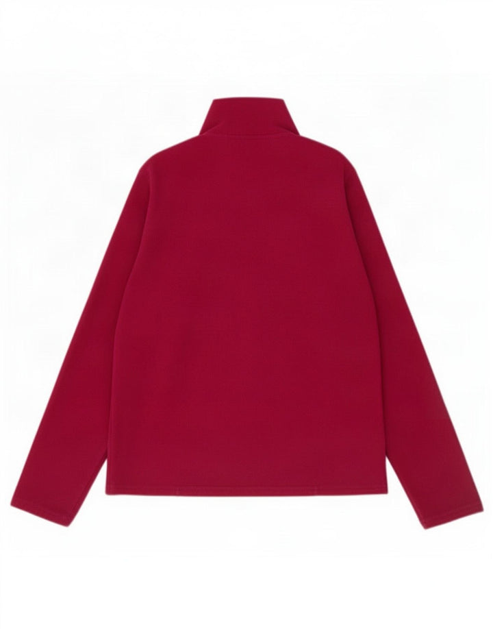 Suéter de lã feminino The North Face com zíper e gola UK 14 poliéster rosa médio