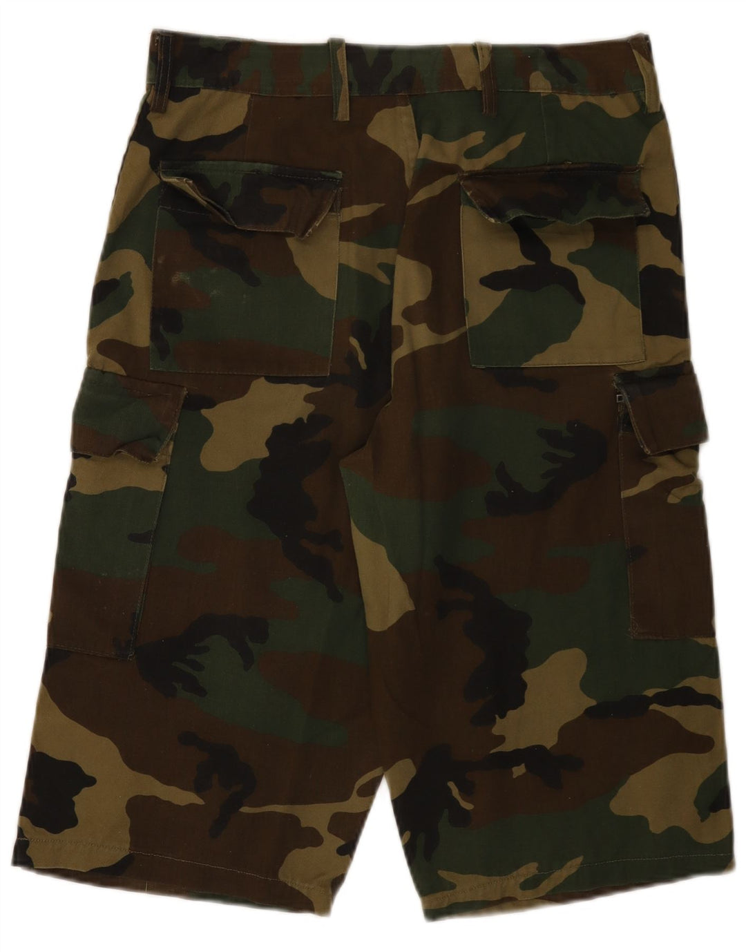 Shorts cargo masculino VINTAGE W32 camuflagem marrom médio