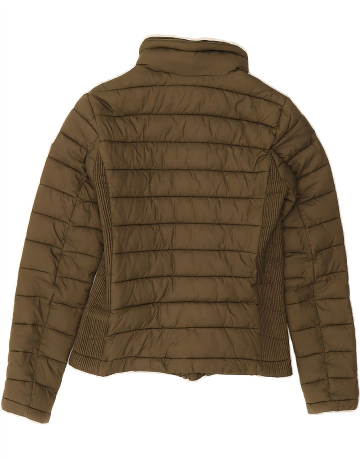 SUPERDRY Womens Padded Jacket UK 10 Small  Khaki Nylon Vintage Superdry and Second-Hand Superdry from Messina Hembry 