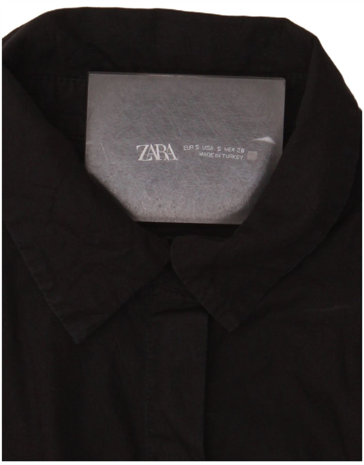 Blusa feminina sem mangas Zara Reino Unido 8 pequena preta