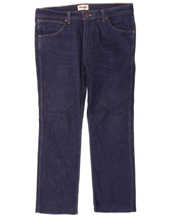 Wrangler Masculino Greensboro Regular Fit Jeans Reta W36 L28 Azul Marinho