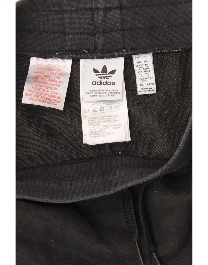 ADIDAS Meninos Calças de Treino Joggers 11-12 Anos Algodão Preto