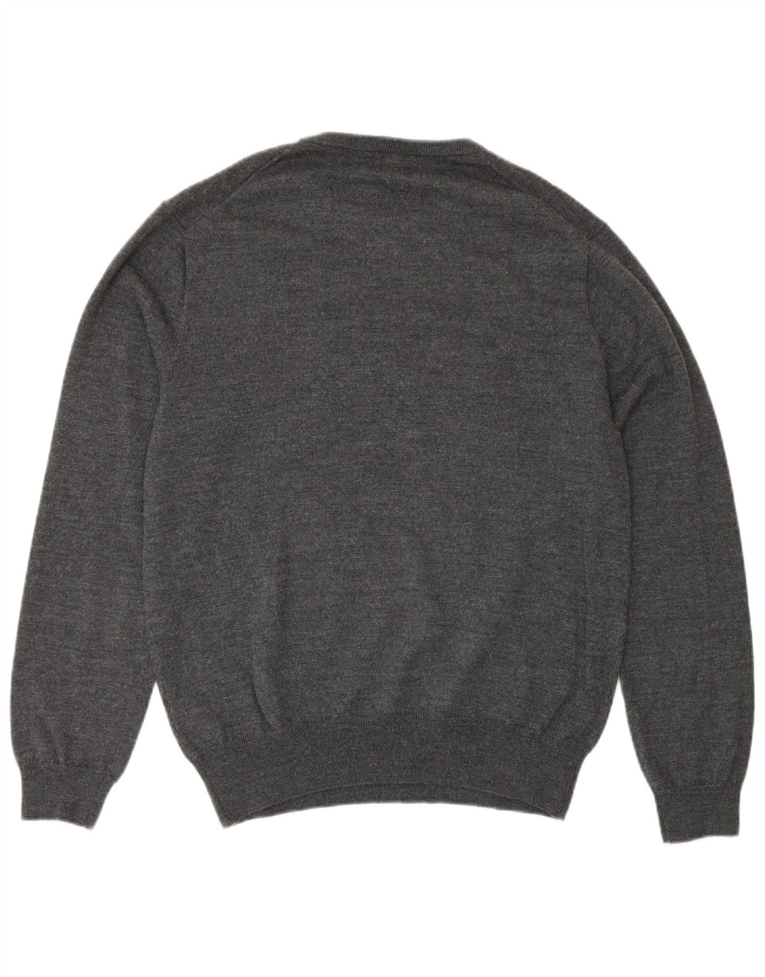 Suéter masculino Polo Ralph Lauren com gola redonda e lã cinza médio