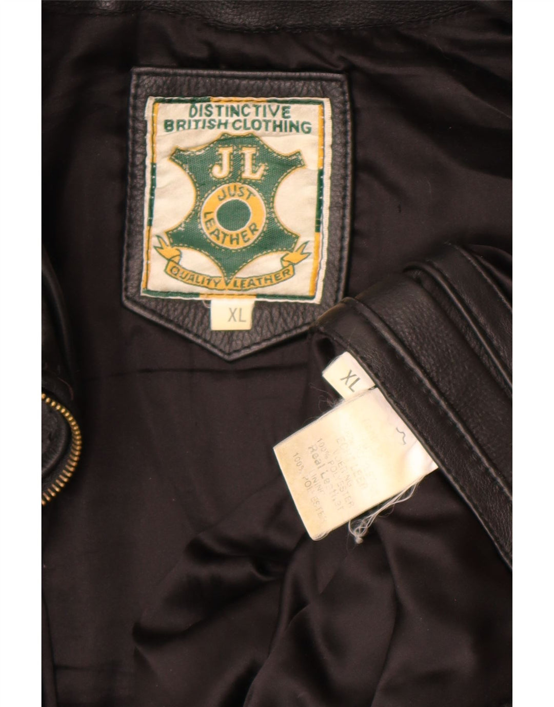 Jaqueta de couro masculina vintage UK 42 XL couro preto