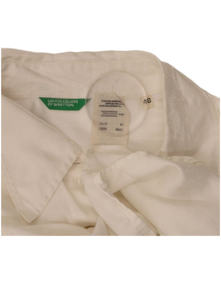 Camisa feminina BENETTON IT 48 XL viscose branca