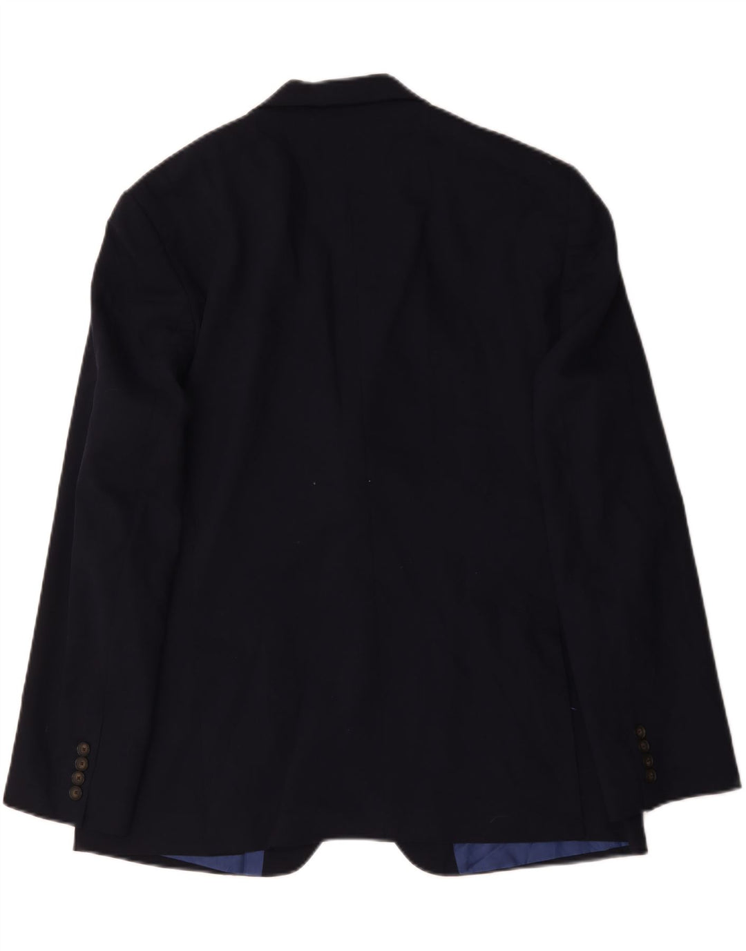 Jaqueta blazer masculina de 2 botões Marks & Spencer Reino Unido 44 XL lã azul marinho