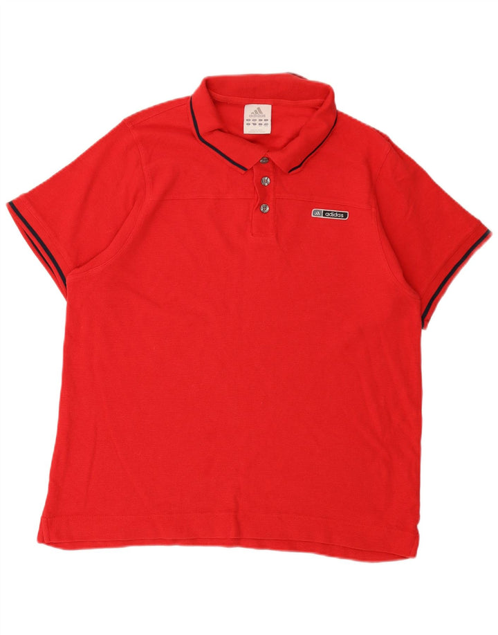 Camisa polo masculina Adidas grande algodão vermelho