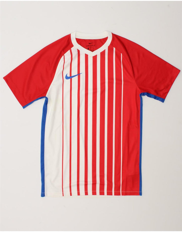 Camiseta Nike Masculina Dri Fit Top Pequeno Poliéster Listrado Vermelho