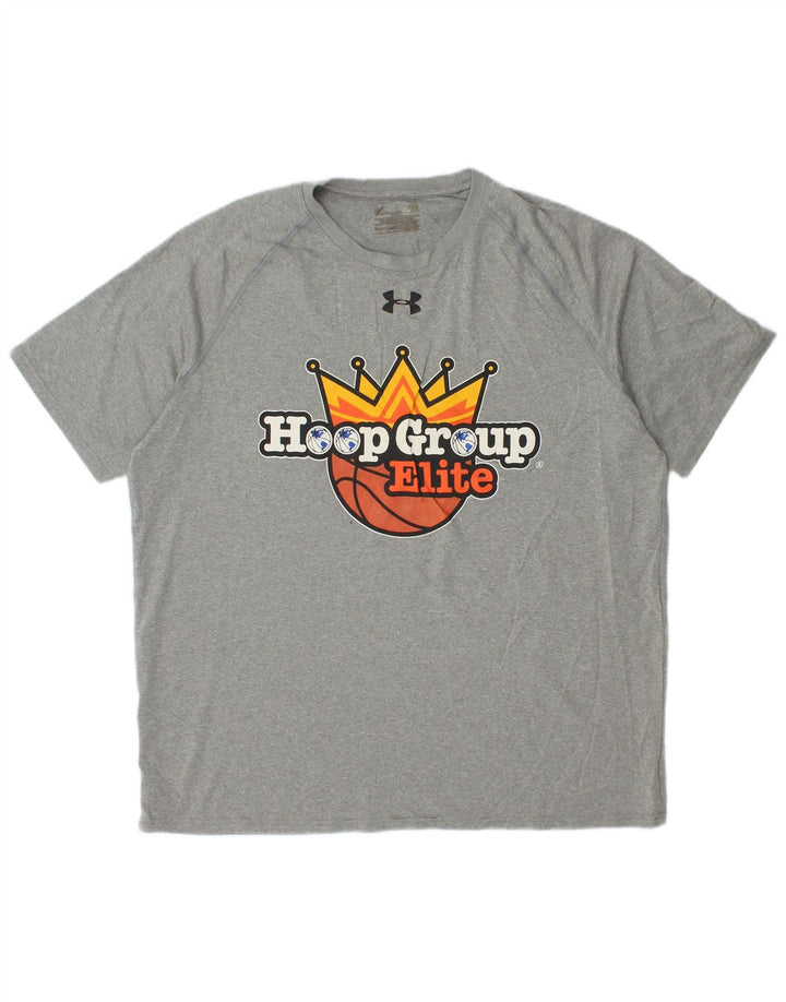 Camiseta gráfica masculina Under Armour grande cinza
